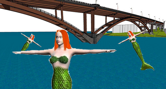 Developer sketch of proposed toll bridge across the Weeki Wachee River.