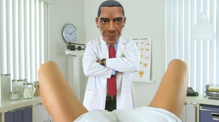 A Spring Hill obstetrician has taken to seeing patients while wearing an Obama mask.
